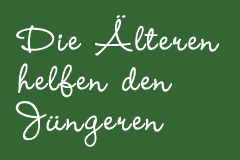 Ältere helfen Jüngeren